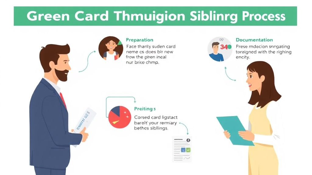 Hands-on guide visualization for green Card Through Siblings Process