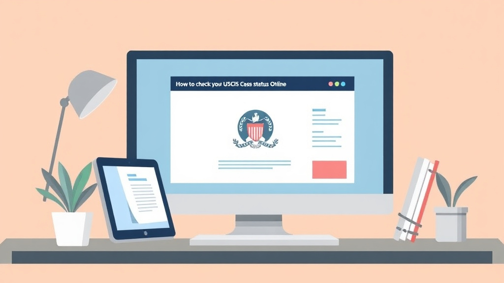 Visual overview of check Your USCIS Case Status Online with key concepts highlighted