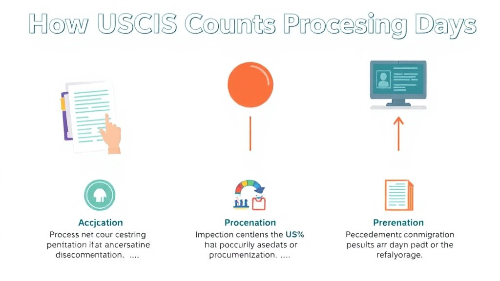 Real-world application diagram for how USCIS Counts Processing Days
