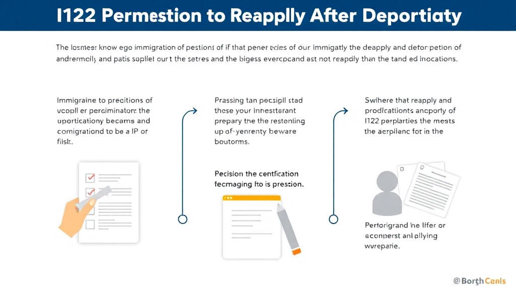 Process flow illustration for putting i-212 Permission to Reapply After Deportation into action
