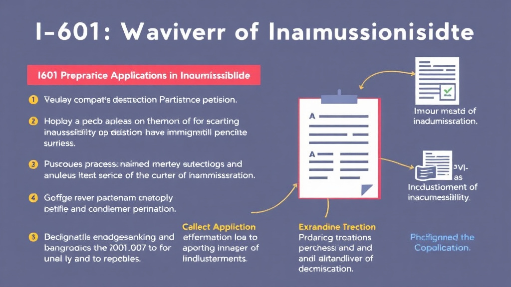Practical checklist visual for i-601 Waiver of Inadmissibility Guide