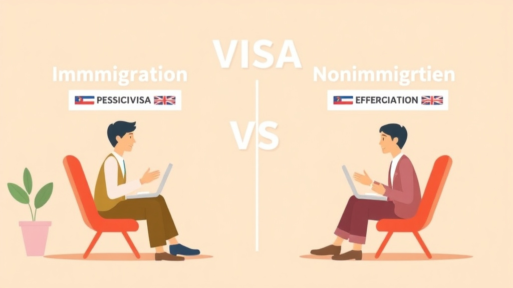 An informative visual explaining immigrant Visa vs Nonimmigrant Visa Differences for beginners and professionals
