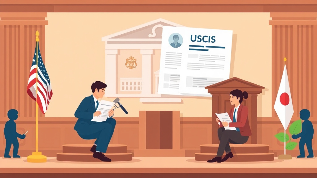 An informative visual explaining immigration Court vs USCIS Differences for beginners and professionals