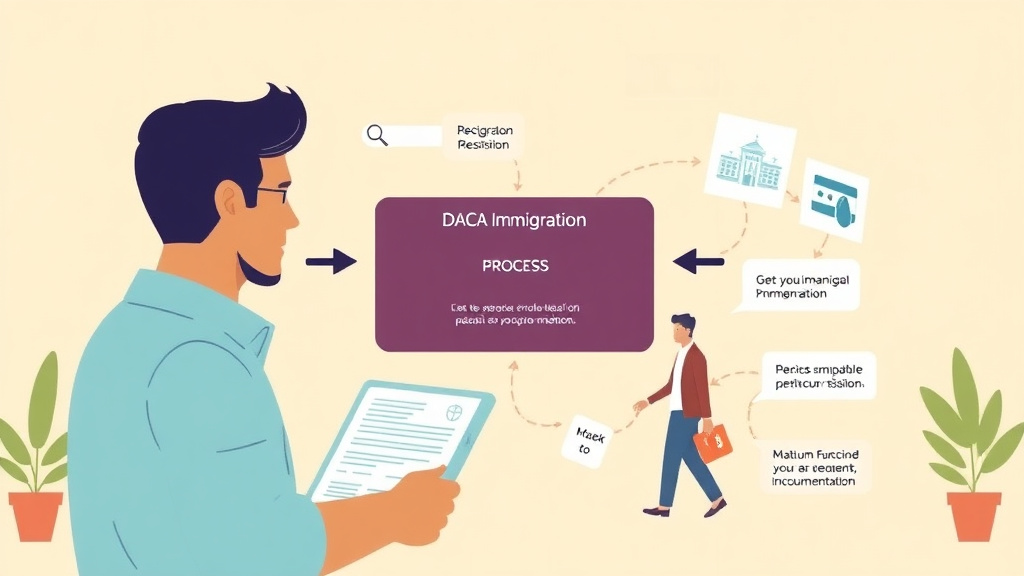 Clear illustration of immigration Process for DACA Category with supporting details