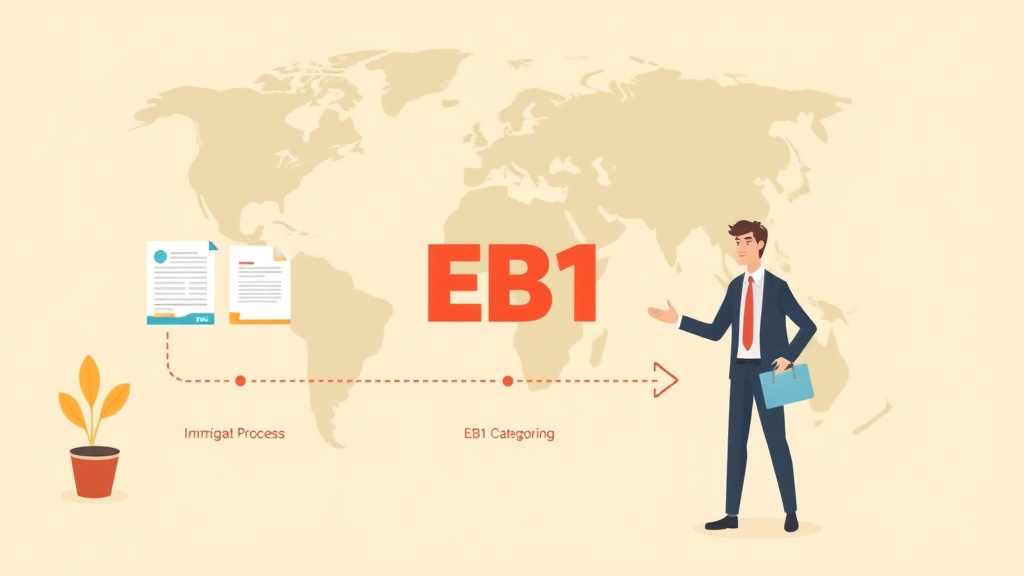 Conceptual diagram showing how immigration Process for EB-1 Category works in practice