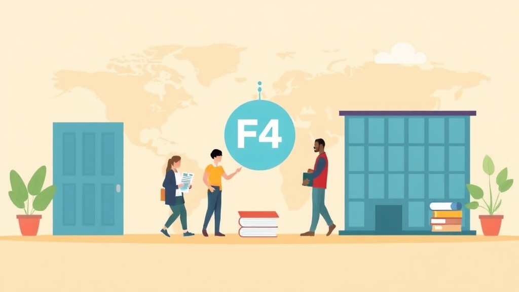 An informative visual explaining immigration Process for F4 Category for beginners and professionals