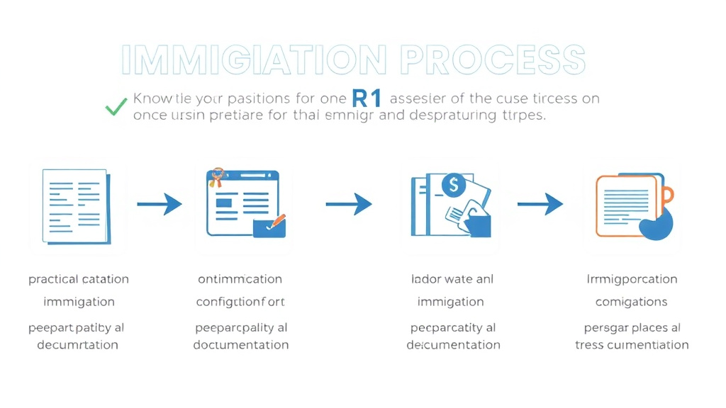 Real-world application diagram for immigration Process for R-1 Category