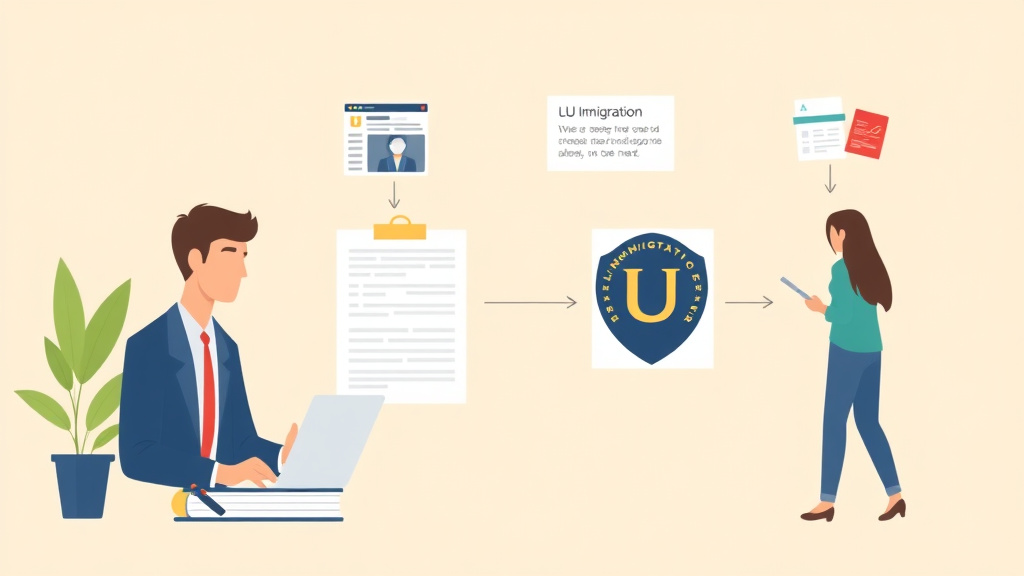 Illustration breaking down the fundamentals of immigration Process for U visa Category