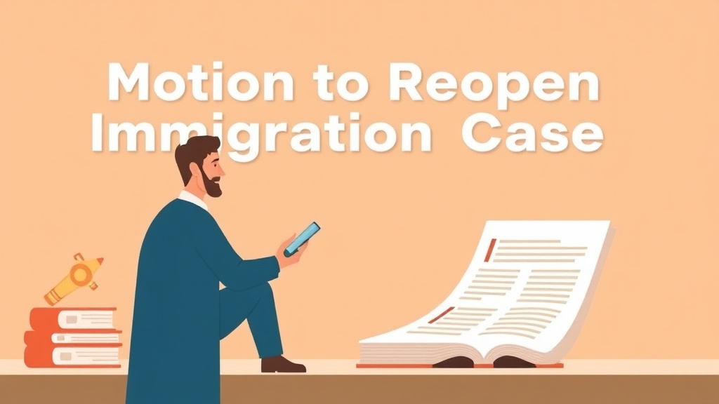 Illustration breaking down the fundamentals of motion to Reopen Immigration Case