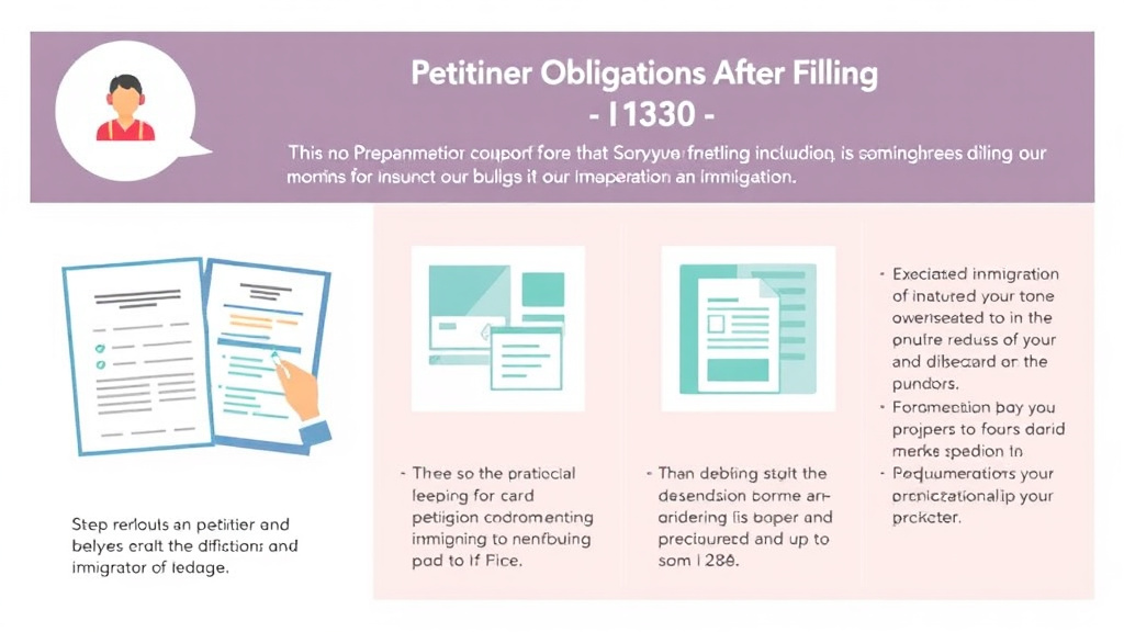 Process flow illustration for putting petitioner Obligations After Filing I-130 into action
