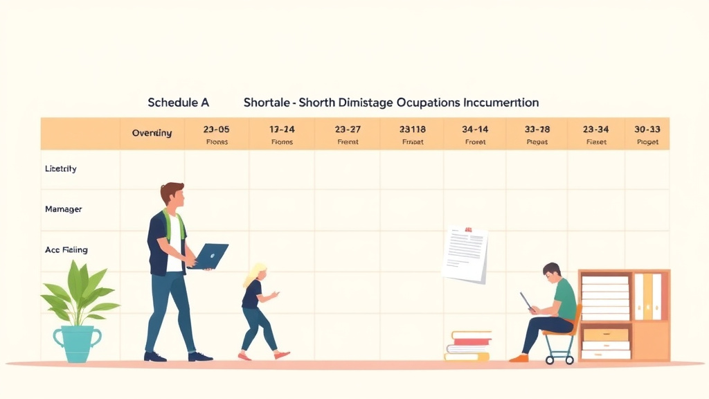 Educational graphic covering the essentials of schedule A Shortage Occupations Immigration