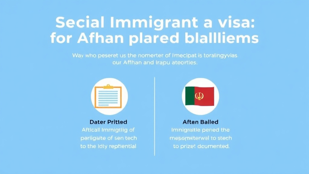 Implementation roadmap for special Immigrant Visa for Afghan and Iraqi Nationals with actionable steps