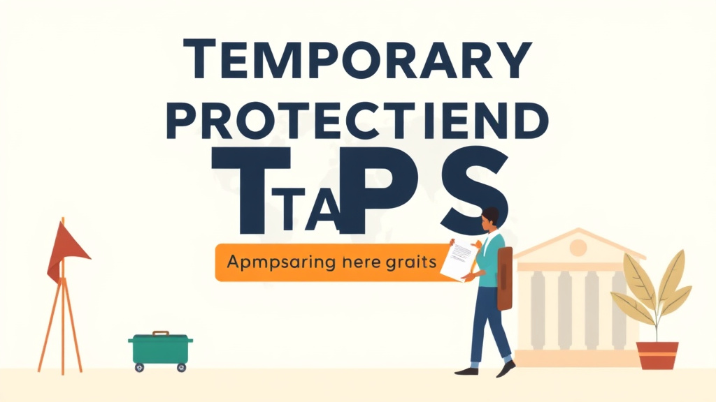Visual overview of temporary Protected Status TPS Application Guide with key concepts highlighted