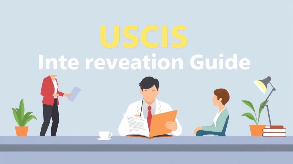 Illustration breaking down the fundamentals of USCIS Interview Preparation Guide