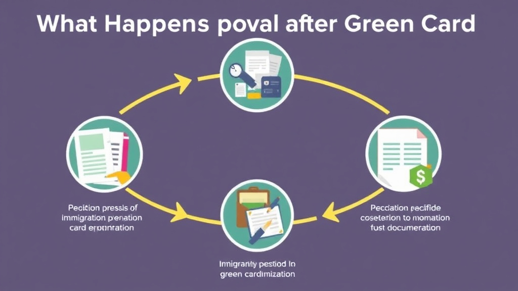 Action-oriented illustration showing how to apply what Happens After Green Card Approval