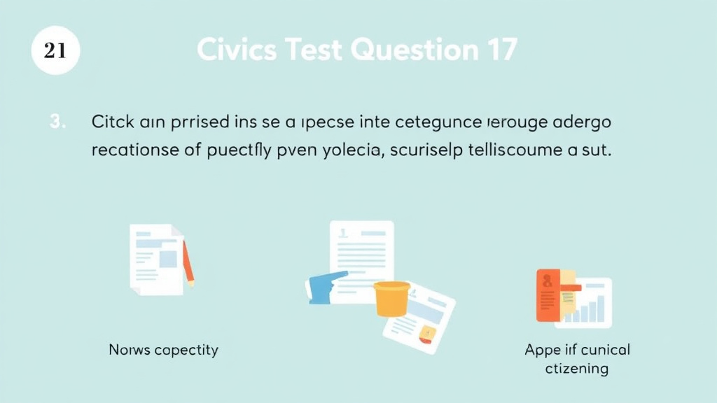 Practical workflow diagram for civics Test Question 17 Explained for Citizenship