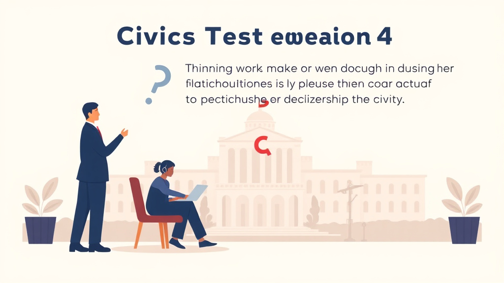 Illustration breaking down the fundamentals of civics Test Question 4 Explained for Citizenship