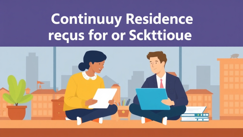 A professional illustration depicting continuous Residence Requirement for Citizenship