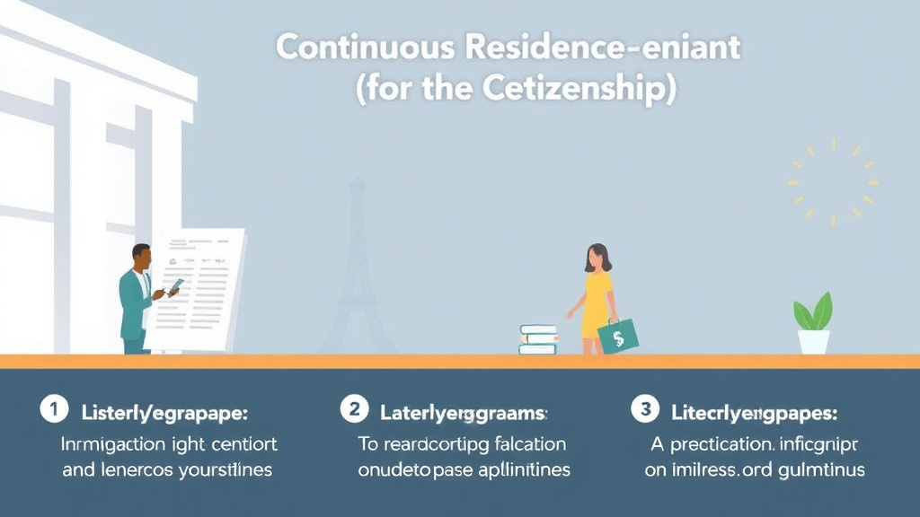 Step-by-step visual guide for implementing continuous Residence Requirement for Citizenship