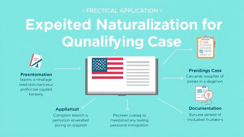 Process flow illustration for putting expedited Naturalization for Qualifying Cases into action