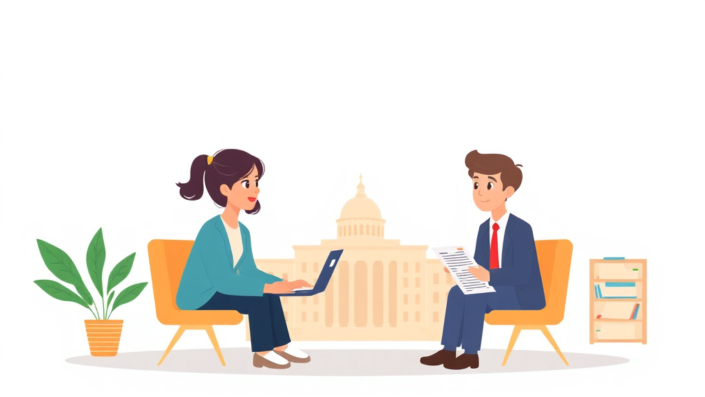 A professional illustration depicting n-400 Part 3 Accommodations