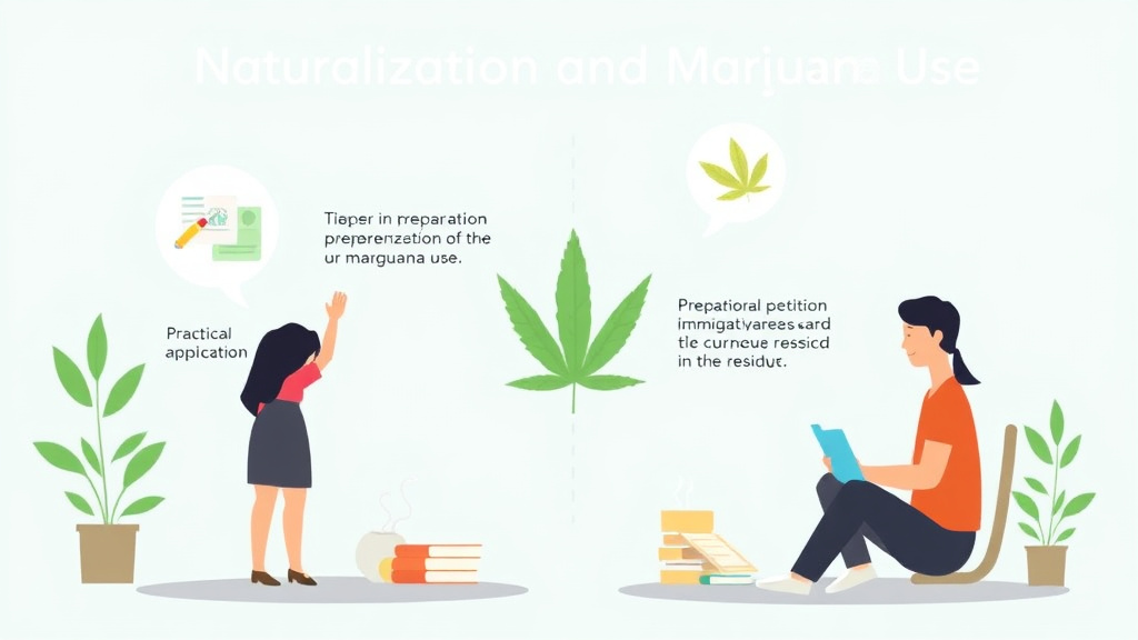 Process flow illustration for putting naturalization and Marijuana Use into action