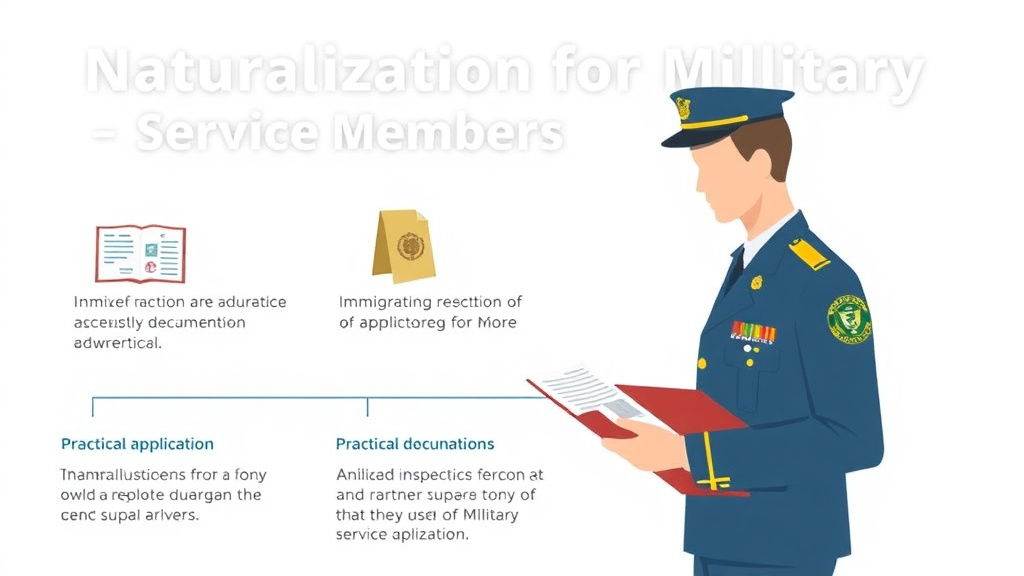 Real-world application diagram for naturalization for Military Service Members
