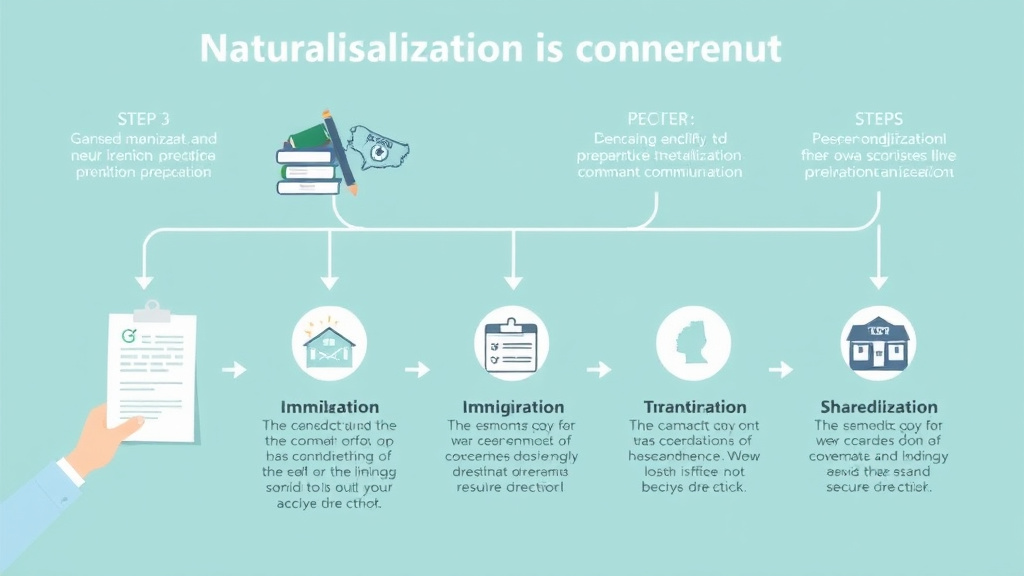 Process flow illustration for putting naturalization Process in Connecticut into action