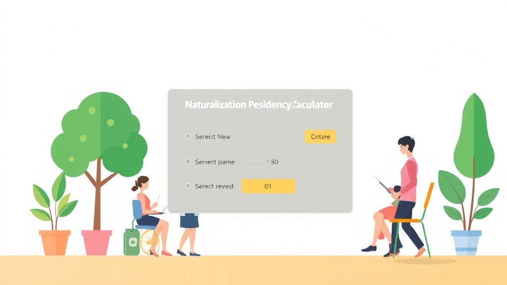 Detailed visual representation of naturalization Residency Calculator Tool