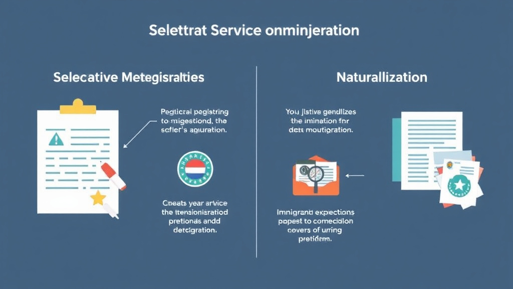 Real-world application diagram for selective Service Registration and Naturalization