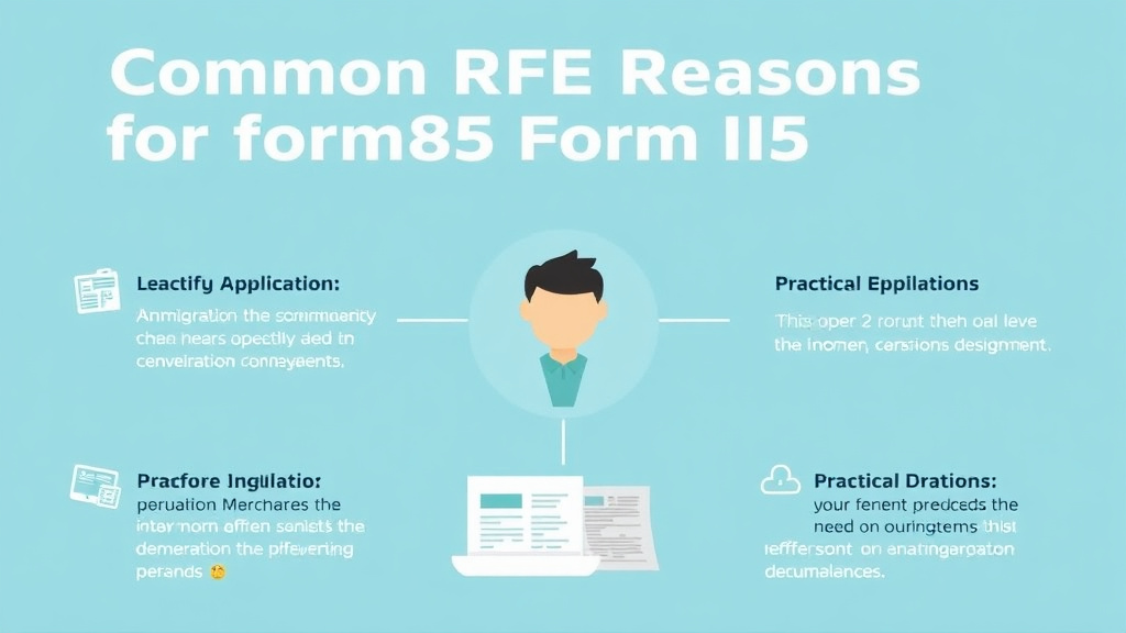Real-world application diagram for common RFE Reasons for Form I-485