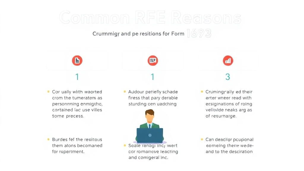 Action-oriented illustration showing how to apply common RFE Reasons for Form I-693