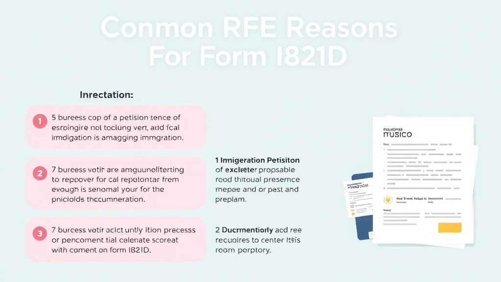 Real-world application diagram for common RFE Reasons for Form I-821D