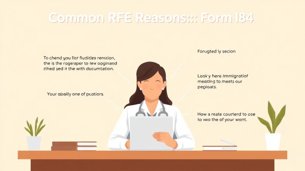 Educational graphic covering the essentials of common RFE Reasons for Form I-864