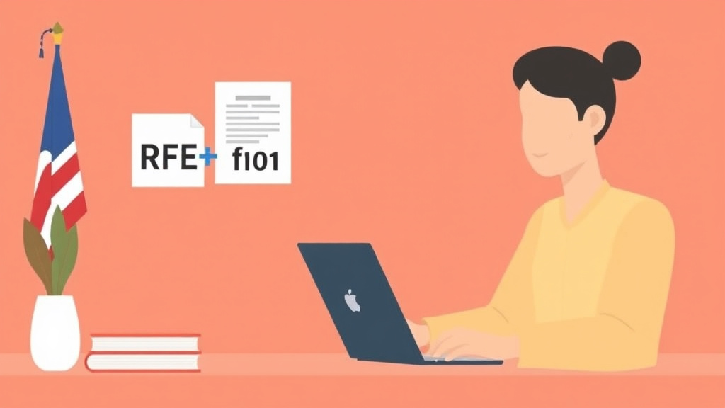 A professional illustration depicting respond to an RFE for Form I-131