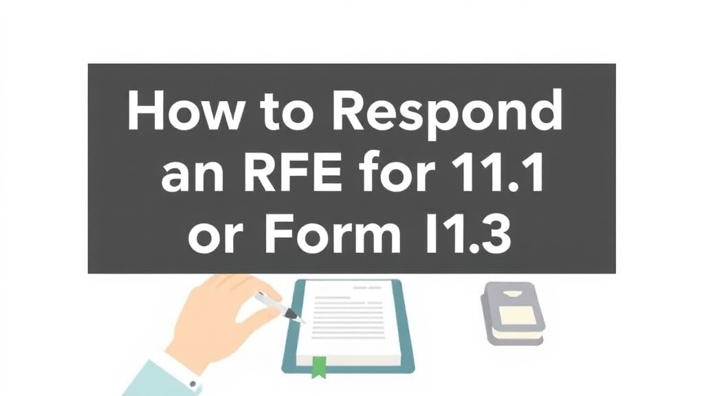 Real-world application diagram for respond to an RFE for Form I-131