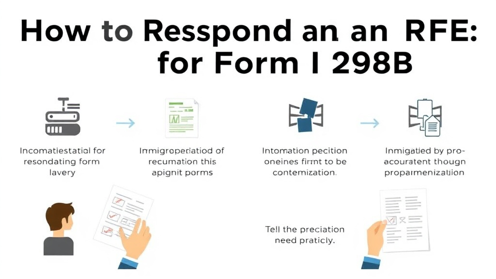 Real-world application diagram for respond to an RFE for Form I-290B