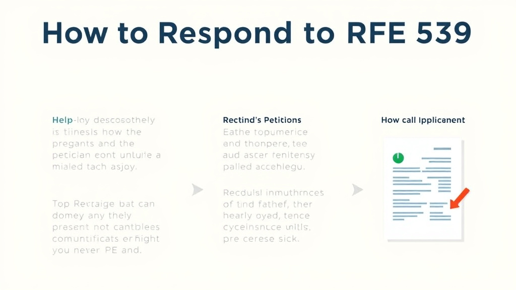 Practical checklist visual for respond to an RFE for Form I-539