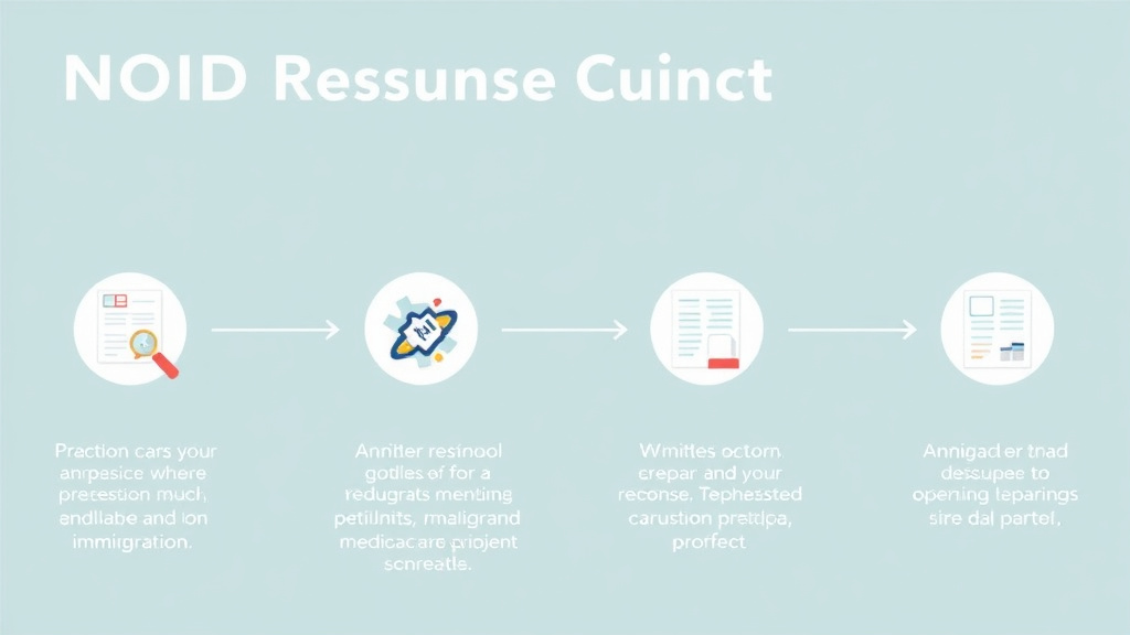 Process flow illustration for putting NOID Response Guide for Immigration Cases into action