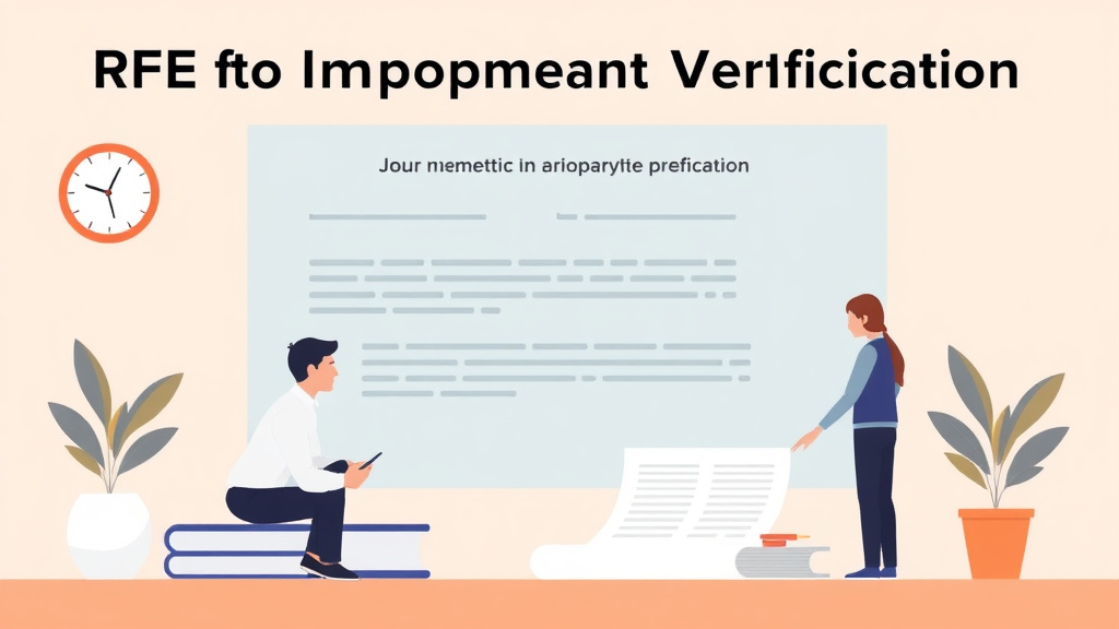 Clear illustration of RFE for Employment Verification with supporting details