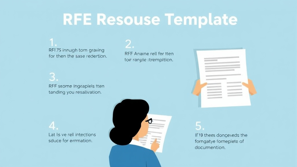 Action-oriented illustration showing how to apply RFE Response Template for I-140