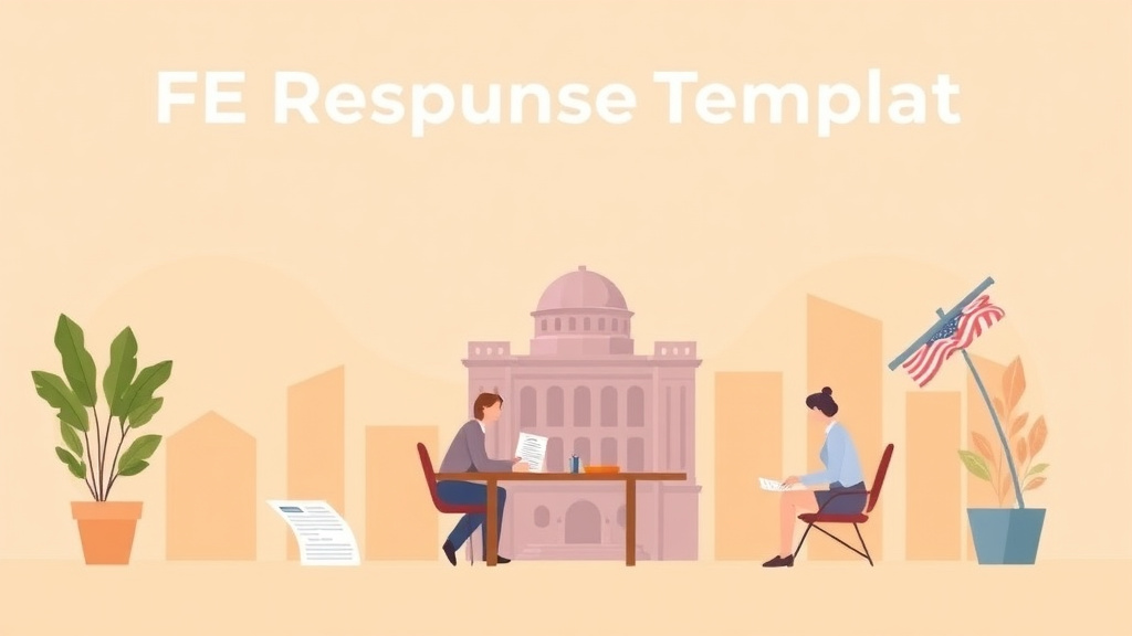 Educational graphic covering the essentials of RFE Response Template for I-212