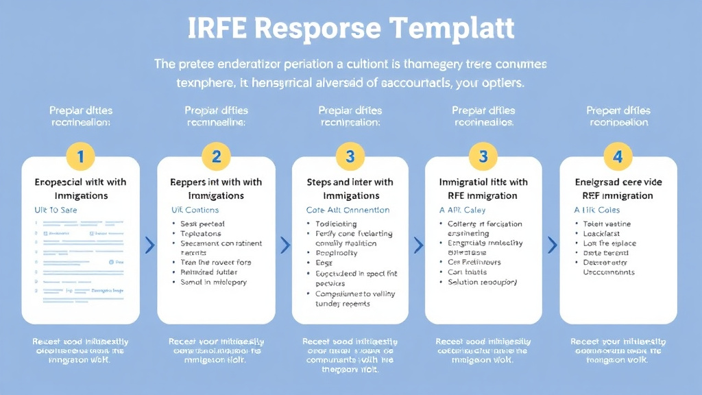 Step-by-step visual guide for implementing RFE Response Template for I-485