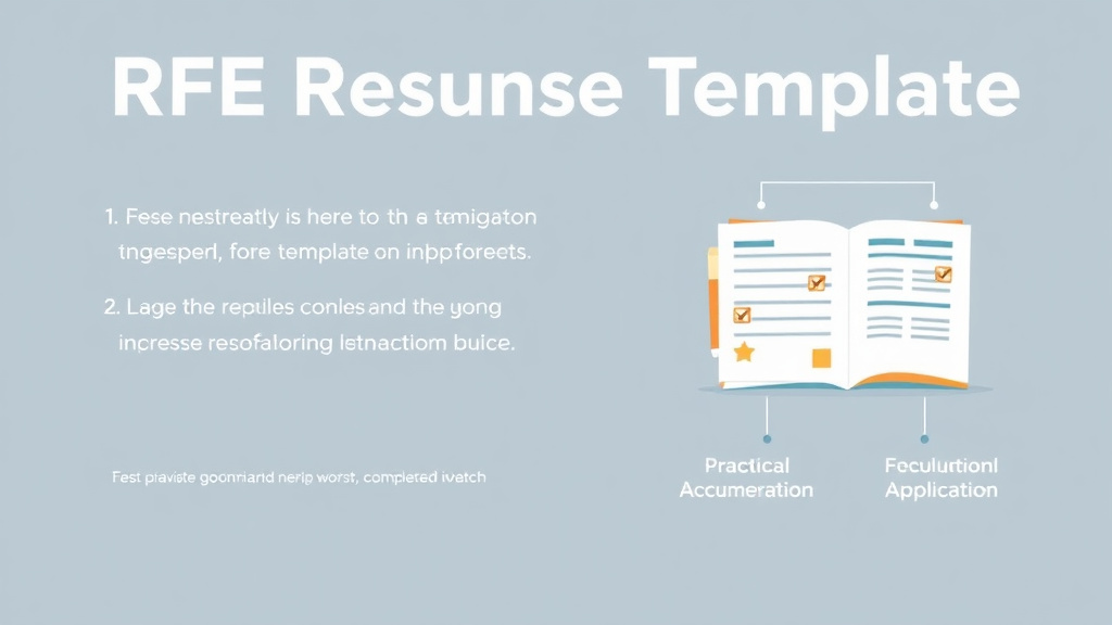 Practical checklist visual for RFE Response Template for I-797
