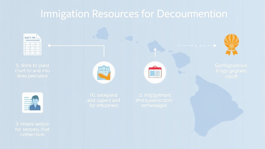 Action-oriented illustration showing how to apply immigration Resources in Hawaii