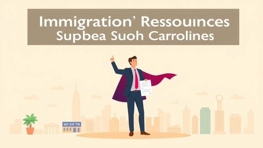 Visual overview of immigration Resources in South Carolina with key concepts highlighted