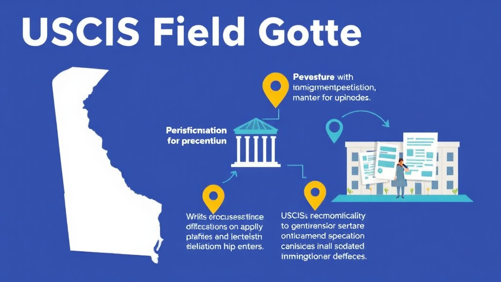 Practical checklist visual for USCIS Field Office in Delaware Location and Tips