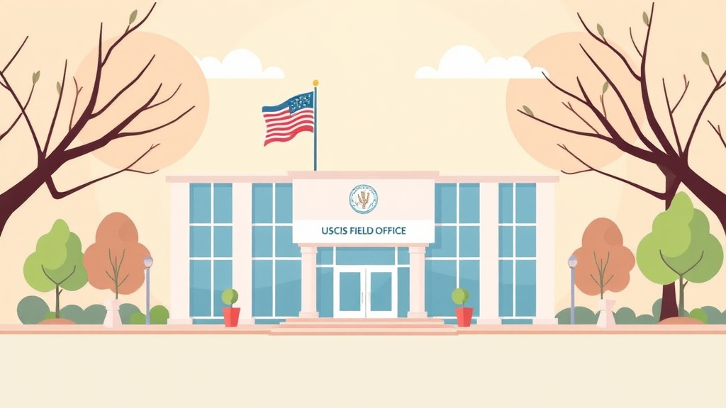 Illustration breaking down the fundamentals of USCIS Field Office in Indiana Location and Tips