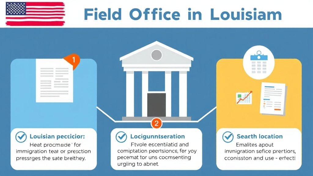 Practical checklist visual for USCIS Field Office in Louisiana Location and Tips