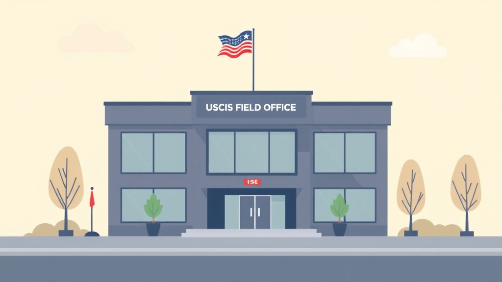 Educational graphic covering the essentials of USCIS Field Office in Massachusetts Location and Tips